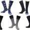Chaussettes Crazy Touch Coton Écologique - Noir, Gris, Bleu (5 paires)